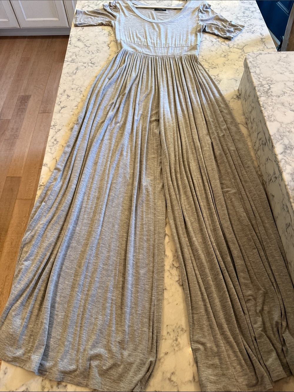 West Kei Light Gray Pleated Maxi Skirt